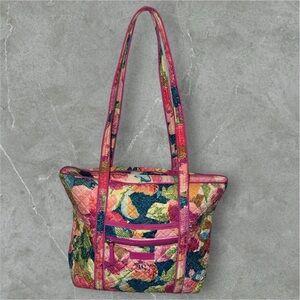 Vera Bradley Floral Quilted Bag Purse Tote Bag